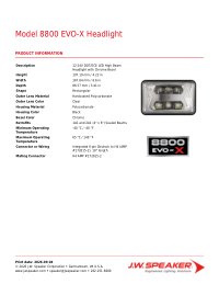 Product Spec Sheet
